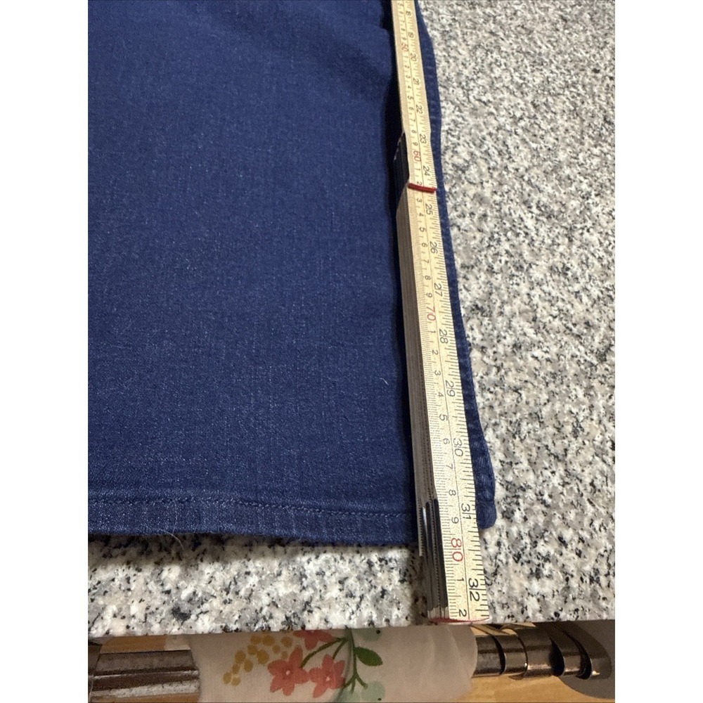 Old Navy Jeans Womens Sz 12 Wow Wide Leg River Dark Blue Wash High Rise Stretch - Picture 9 of 13